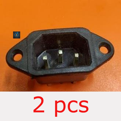 Picture of Ac250v 10a 3 needle power socket copper electric bicycle socket computer rice cooker socket 2pis (Multicolor)
