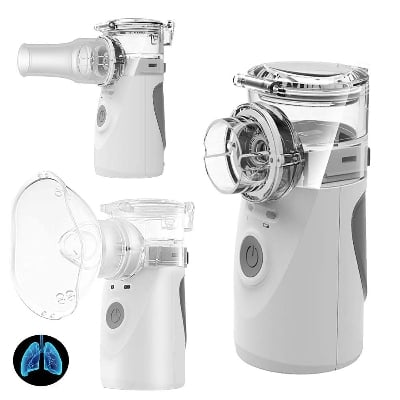 Picture of Mesh Portable Nebulizer - Handheld Mesh Atomizer Machine for Home Daily Use, Ultrasonic Nebuliser Personal Inhalers for Breathing Problems/ Mesh Atomizer Nebulizer