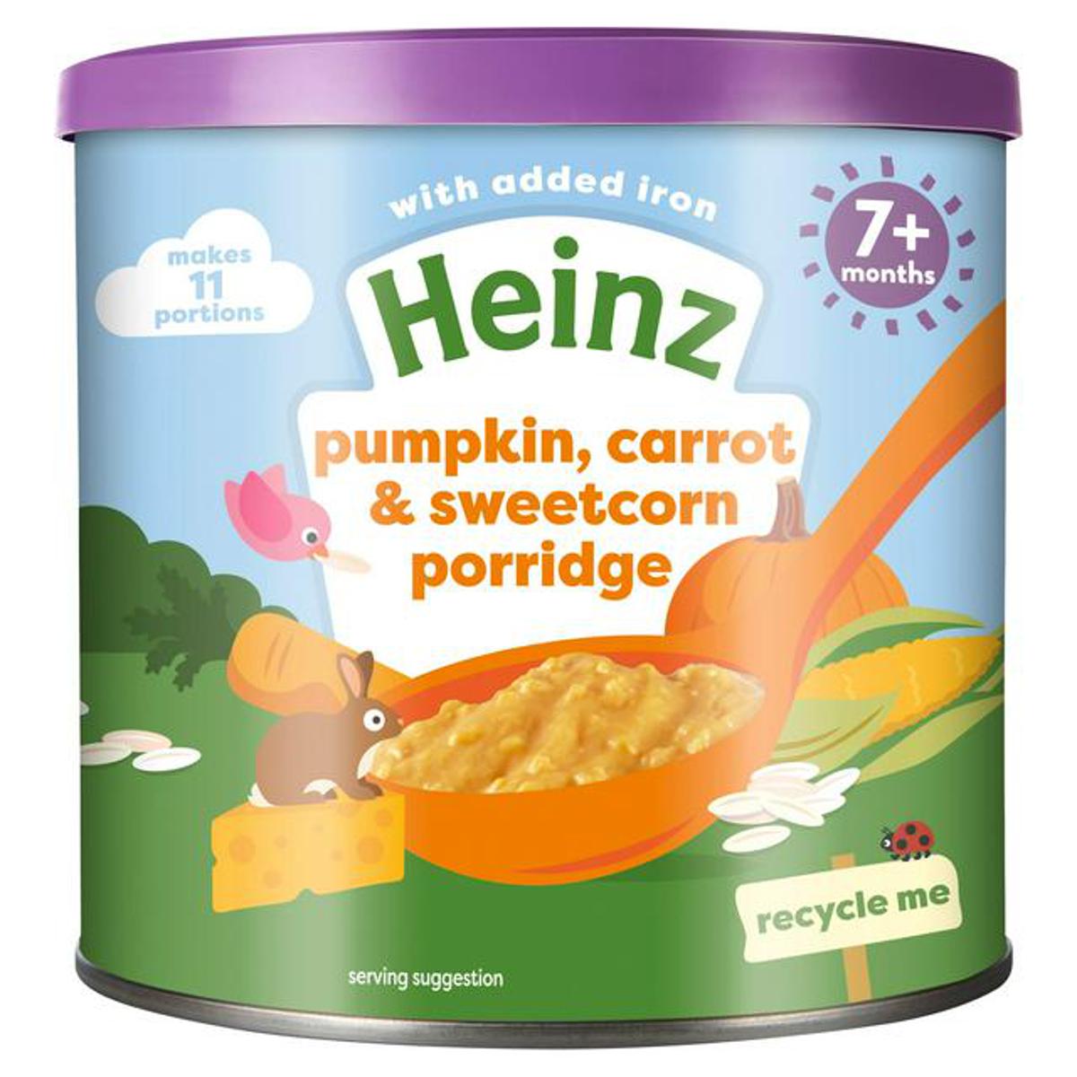 Picture of Heinz Pumpkin Carrot & Sweetcorn Porridge 240gm 7+ Months, Made in UK