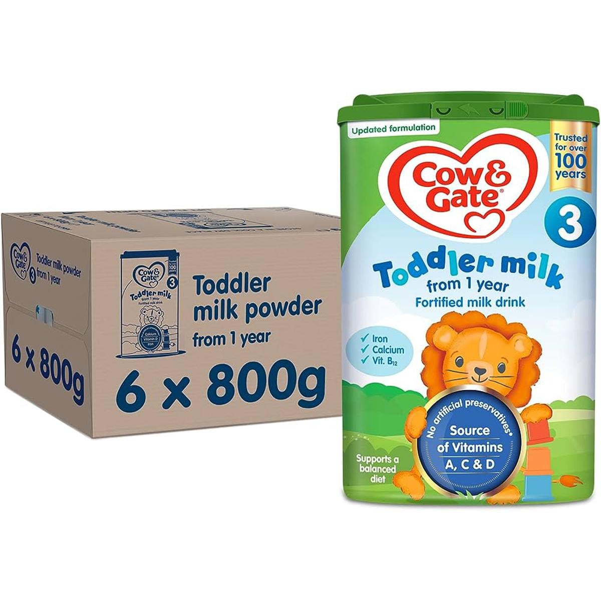 Picture of Cow & Gate 3 Toddler Baby Milk Powder Formula 1-2 Years 800g Made in UK