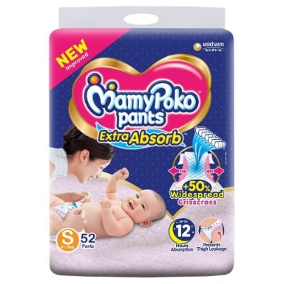 Picture of Mammy_Poko Pants Diaper Small Size (4-8 kg), 52 Pcs Pack