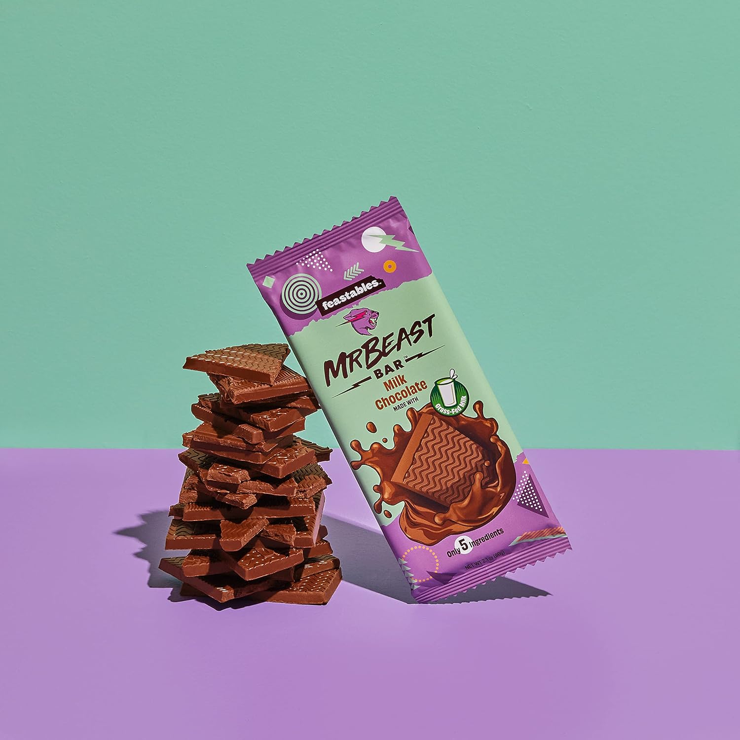 Picture of Mr Beast Feastables Milk Chocolate Bars, USA