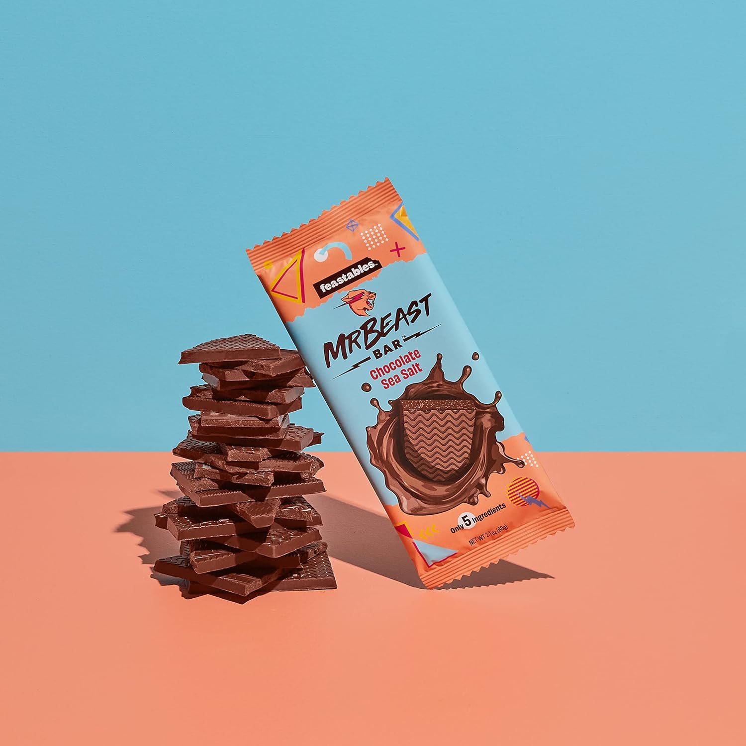 Picture of Mr Beast Feastables Chocolate Sea Salt Bars, UK
