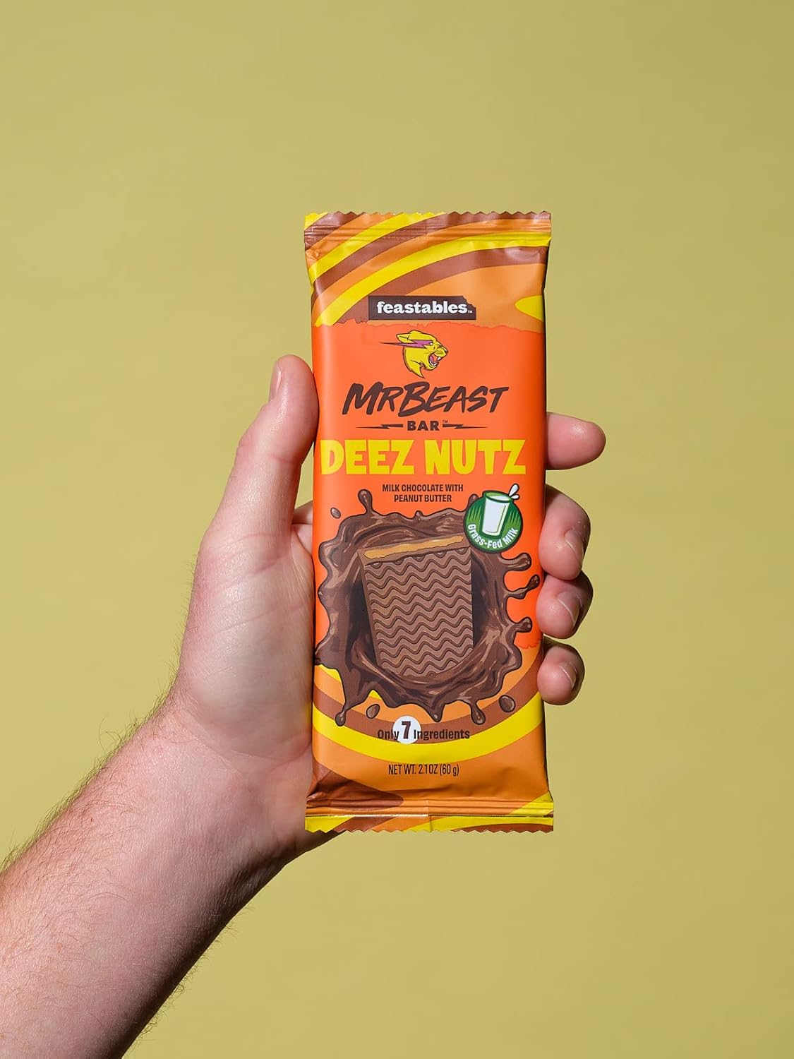 Picture of Mr. Beast Bar Deez Nutz Milk Chocolate With Peanut Butter, USA