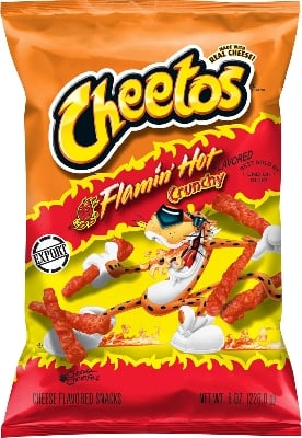 Picture of Cheetos Flaming Hot Crunchy Chips 227gm, Made in USA