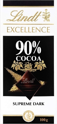 Picture of Lindt Excellence 90% Cocoa Dark Chocolate 100gm Pack