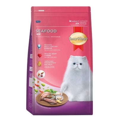 Picture of SmartHeart Adult Cat Food Seafood 480g Pack