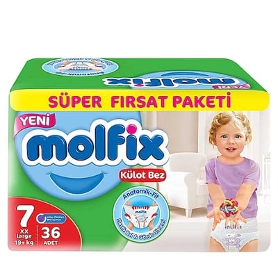 Picture of Molfix 7 Pants Baby Diaper XXXL 36 Pcs Pack, Made in Turkey Wholesale Express BD