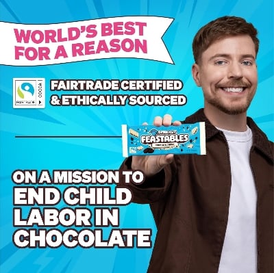 Picture of Mr Beast Feastables Chocolate Cookies & Creme 60g Pack Wholesale