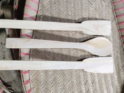 Picture of wooden Spoon New design Handmade Wooden 3 Set Wooden Spoon