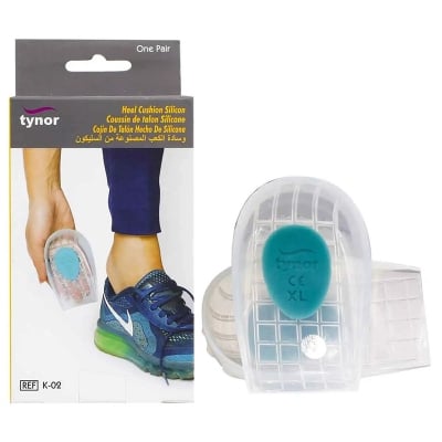 Picture of Tynor Heel Cushion Silicone – Comfortable, Odorless, Adjustable Foot Pain Relief Pad – 1 Pair