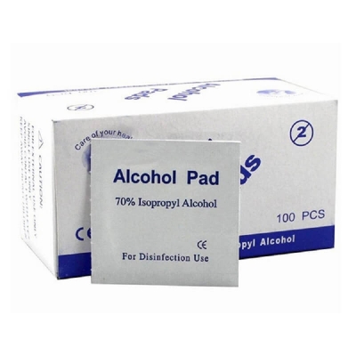 Picture of Alcohol Swab / Pad (100 Pieces) – For Mobile, Laptop, Nail Cleaning, Before injections & Multi-Purpose Use