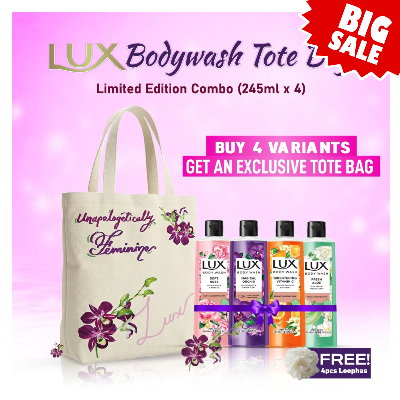 Picture of Buy 4 Variants of Lux Body Wash (245ml Each) & Get An Exclusive Tote Bag