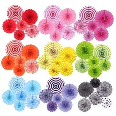 Picture of Decoration Hanging Paper Fan Set, Paper Garland Decoration,Used for Birthday,Wedding,Graduation Event