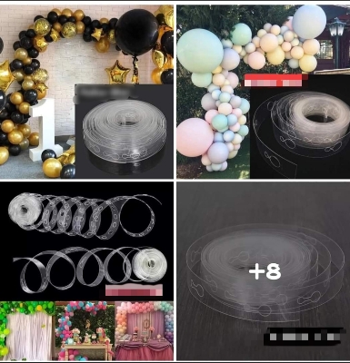 Picture of Balloons garland chain, balloon chain, balloon tape - White