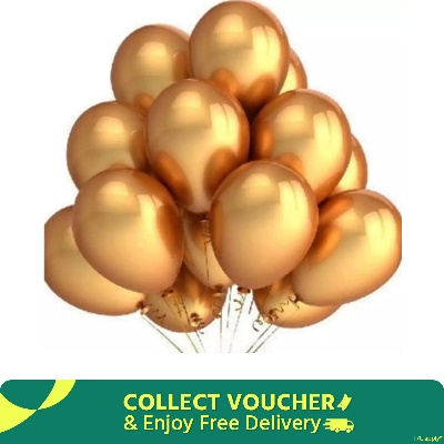 Picture of Golden monty balloon-10pc/golden balloon/monty balloon-10pc golde - Gold
