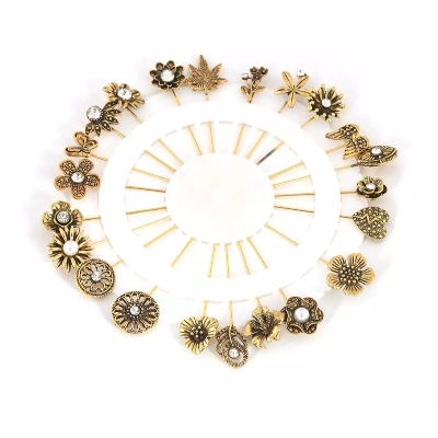 Picture of Hijab pin/10 Pieces Metal Hijab Pin for Women - Golden - Gold