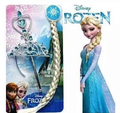 Picture of Kids Elsa crown set/Frozen Elsa Princess Anna Magic Wand, Rhinestone Tiara, Hair Crown Girl Set - White,Not Specified