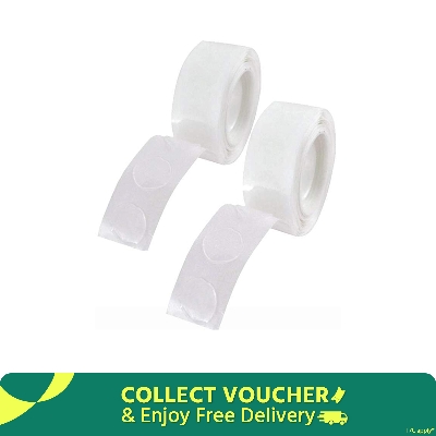 Picture of Balloon glue/both side balloon glue/glue dots balloon sticker dots balloon glue point 100pcs 1pcket - White
