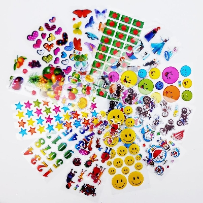 Picture of Sticker for kids-10 pata/3D Cartoon Anime Princess Sticker for Kids Notebook Stickers DIY Scrapboo - Multicolor