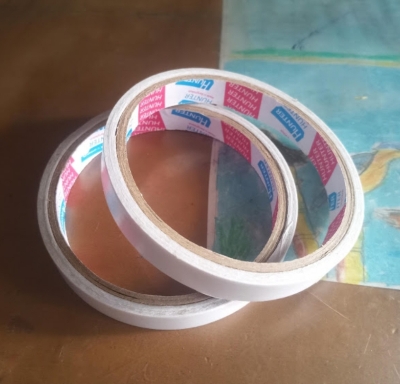 Picture of Half inch both side tape-2pcs/Double Sided Adhesive 0.5 inch or 12mm Gum Tape -2pc - White