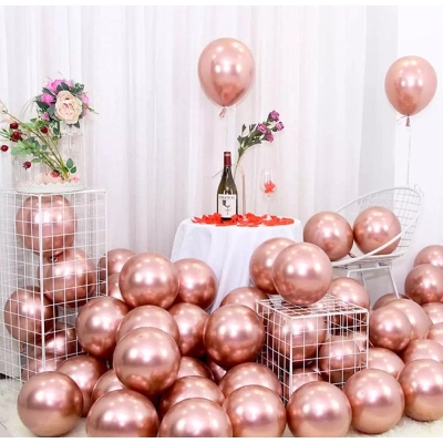 Picture of Rose gold metalic balloon 10pc - Rose Gold