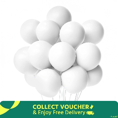 Picture of white balloon-10pc/0white monty balloon 10pc - White