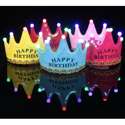 Picture of Happy birthday light crown - Multicolor