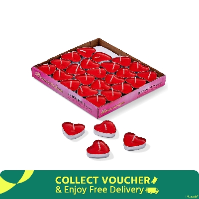 Picture of Love candle-10pc - Red