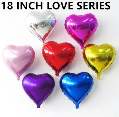 Picture of Heart shape foil balloon/18 inch foil heart balloons High temperature high quality aluminum premium quality Birthday Party Decorations Bridal Shower decorations Wedding Parth Decorations Baby Shower Decorations Graduation Party Decorations Festival Decora - Love, Star