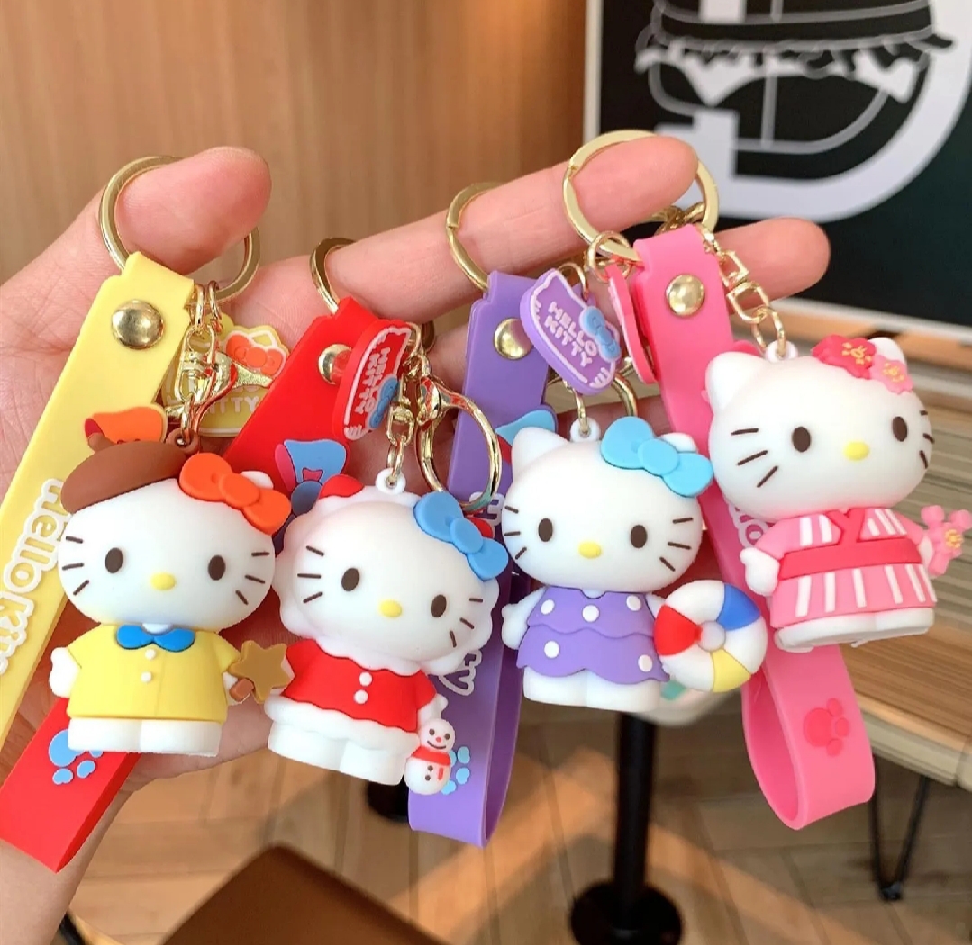 Picture of Cutest Hello Kitty or Pompompurin Pendant Exclusive Key Ring Car Bag Jewelry home use and gift - Pink