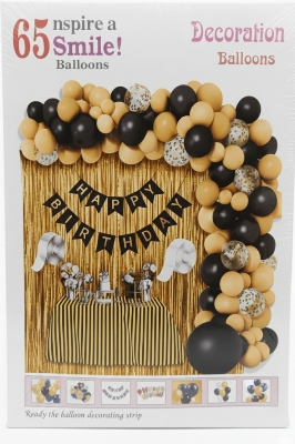 Picture of Happy birthday low budget combo set golde and black/Red and Black/Blue and Silver