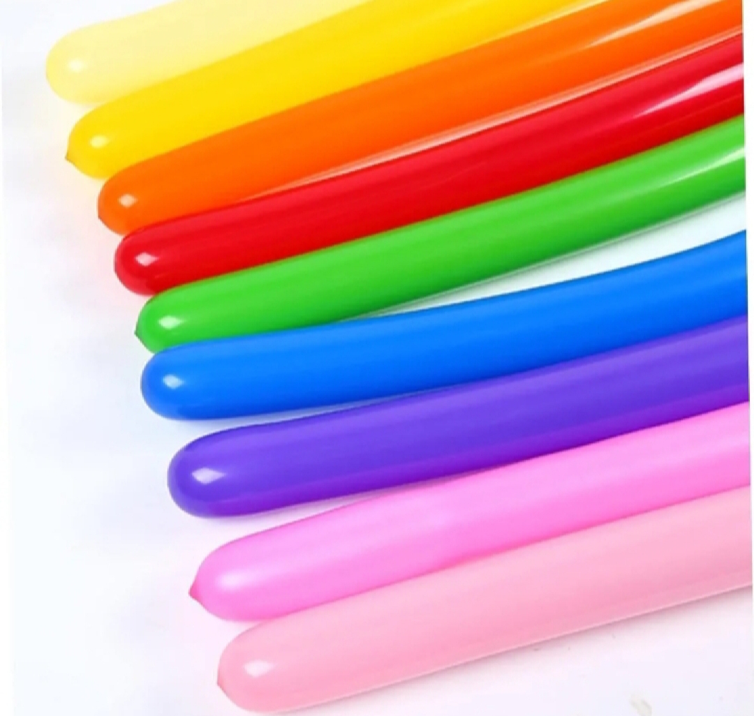 Picture of 20Pcs Long Balloon Animals kit Twisting Balloons with air Pump (20pcs Latex Long Balloons) - Multicolor
