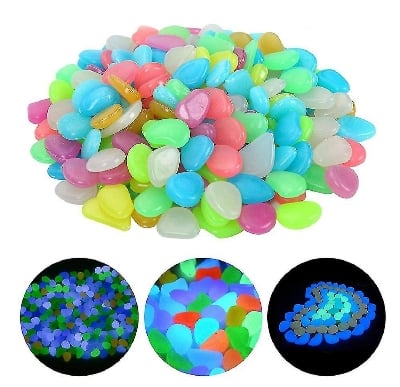 Picture of Radium Stone Colorful Luminous Glowing Pebbles -50 pcs - Multicolor