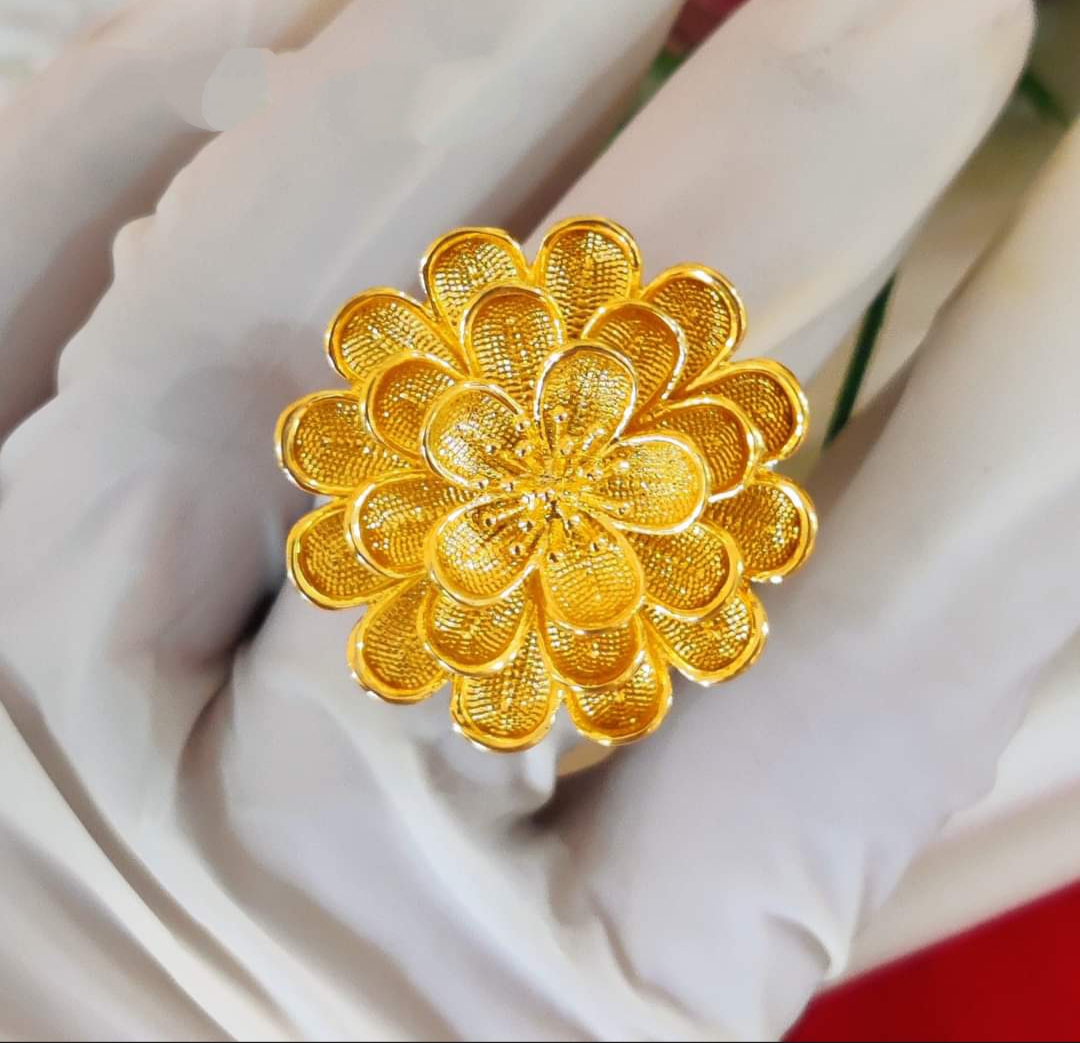 Picture of Adjustable Dubai Gold Finger Ring For Girls & Women - Gold