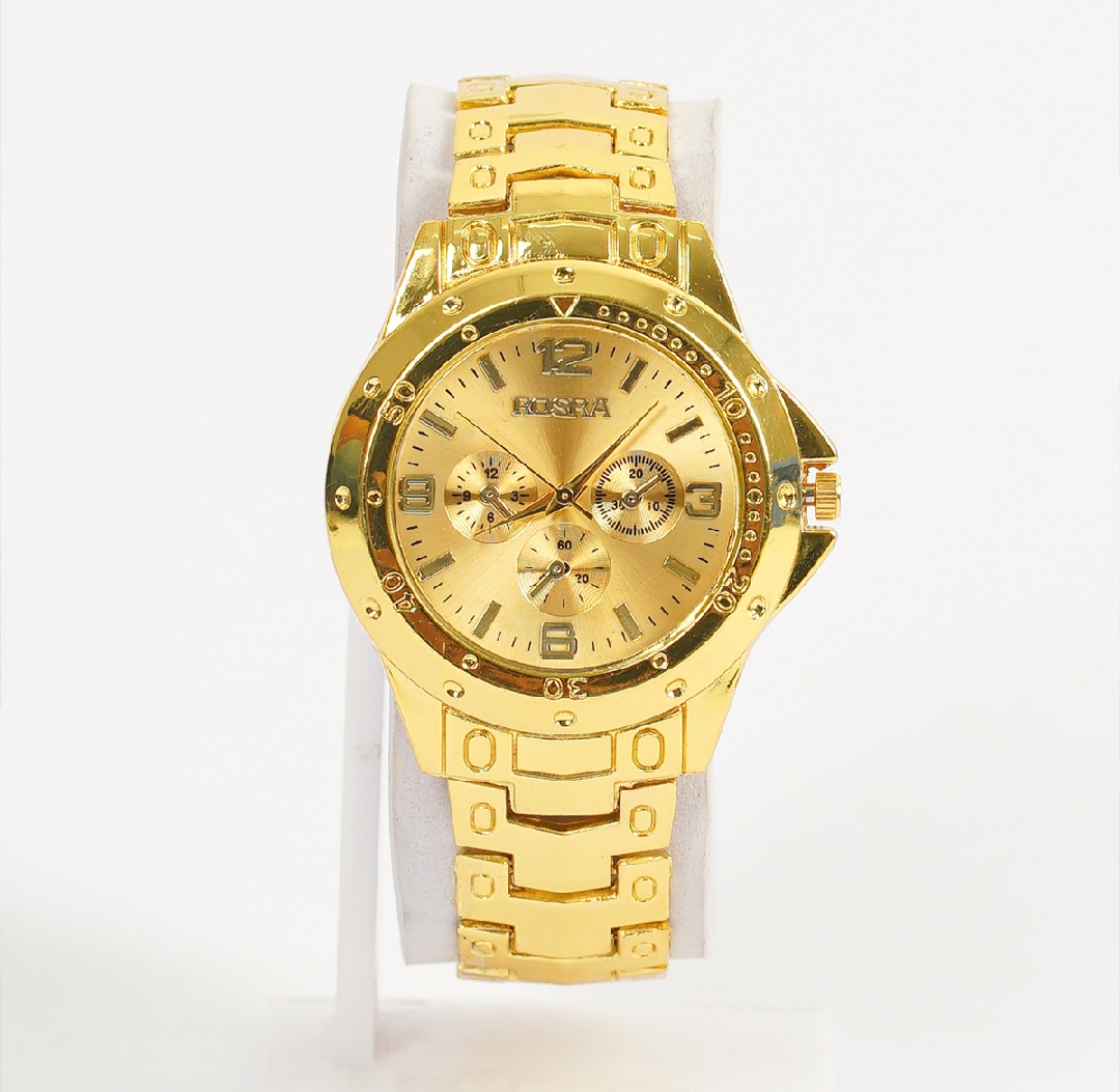 Picture of Golden watch for men/Analog Men's Luxury Stainless Steel Watch for Men GOLDEN - Watch For Men - Gold