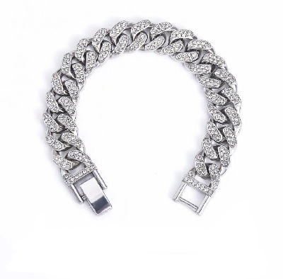 Picture of Men Jewelry Luxury Crystal Stone Bracelet/Crystal Stone Cubic Zirconia Fashion Charm Bracelet For Men
