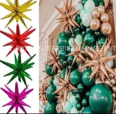 Picture of Pear Star Balloon-1pc/Creative Birthday Wedding Starburst Balloons Party Decoration Aluminum Foil Balloon-1 - Multicolor