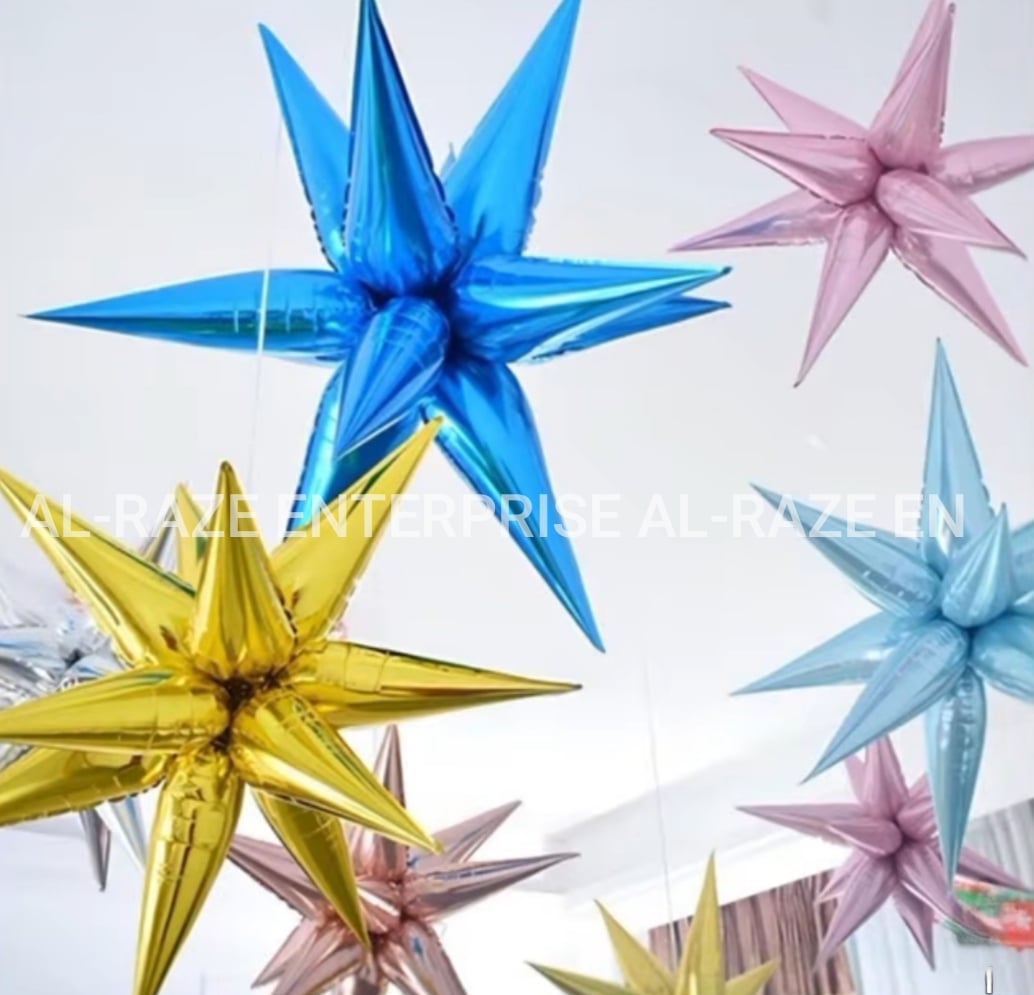 Picture of Pear Star Balloon-1pc/Creative Birthday Wedding Starburst Balloons Party Decoration Aluminum Foil Balloon-1 - Multicolor