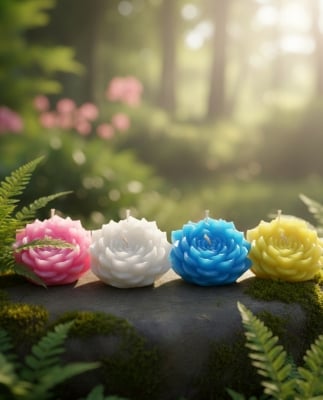 Picture of Lotus Flower Candle - Premium Soy Wax Calming Floral candle