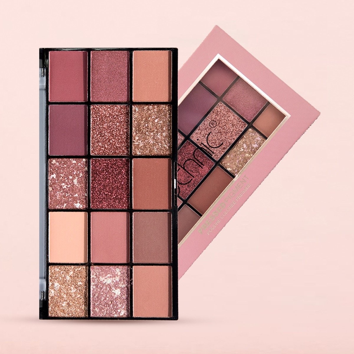 Picture of Technic Invite Only Pressed Pigment 15 Color Matte Eyeshadow Palette - 21.9g Multicolor
