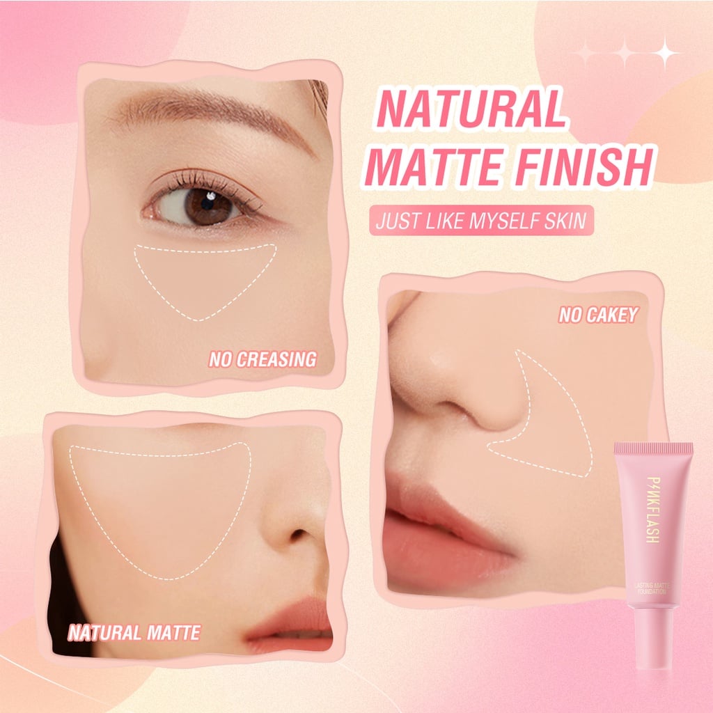 Picture of Pink Flash Long  Lasting Waterproof Matte Foundation -Vanilla- Shade-02