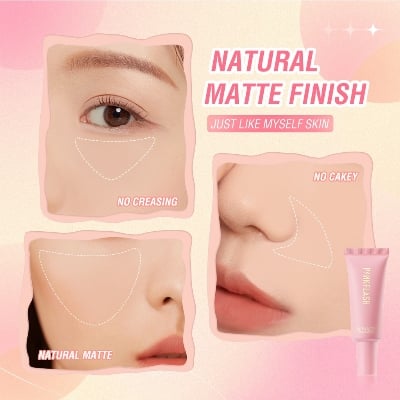 Picture of Pink Flash Long  Lasting Waterproof Matte Foundation -Vanilla- Shade-02