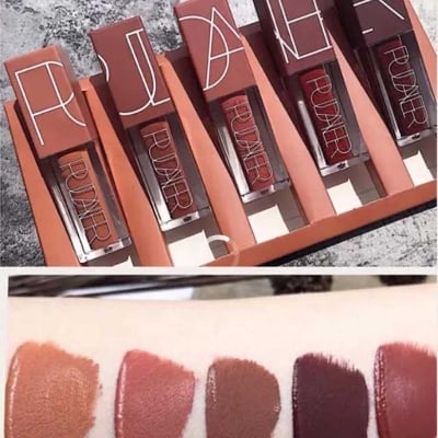 Picture of Pudaier 5pcs Waterproof Long Lasting Matte Liquid Lipstick Matte lipstick Gloss set lipstick set