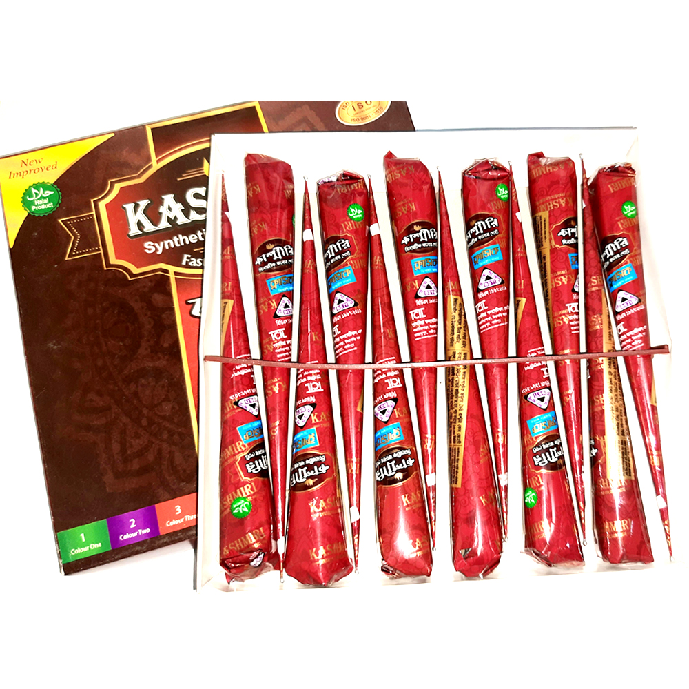 Picture of 6 pcs Kashmiri Synthetic Fast Colour Cone Mehedi - Mehendi Cone