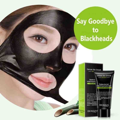 Picture of Bioaqua Delicate Skin Smooth Bamboo Charcoal Mask Cream 60g - Black Mask