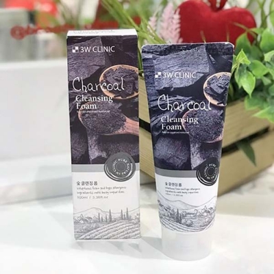 Picture of 3W Clinic Charcoal Foam Cleansing 100ml - Face Wash