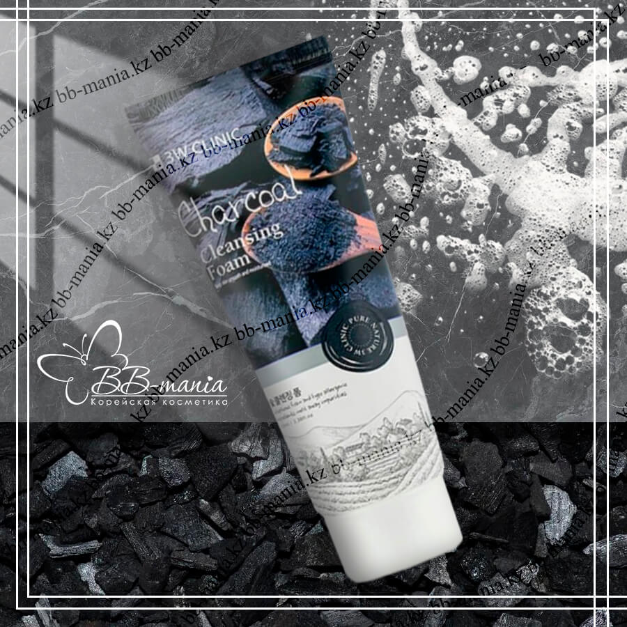 Picture of 3W Clinic Charcoal Foam Cleansing 100ml - Face Wash