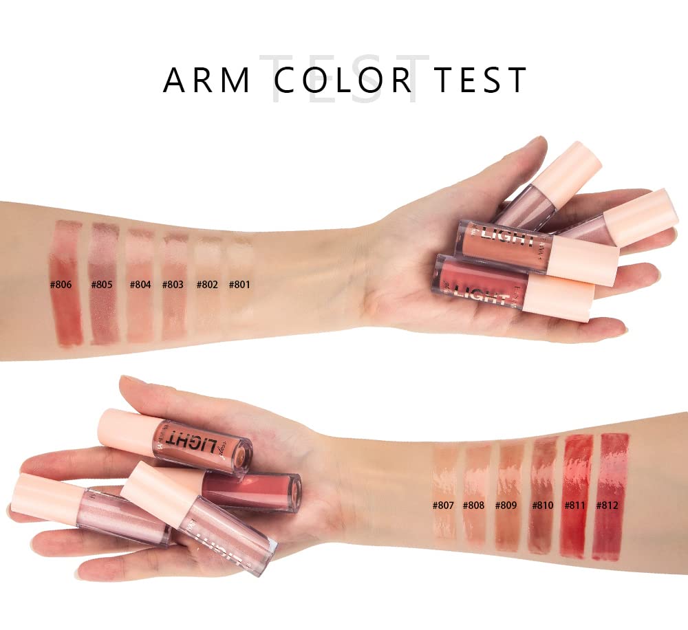 Picture of Handaiyan Light Gloss Lipstick 6 Shades Lip Gloss, Clear Lip Gloss, Liquid Lipstick  (Set B Gloss)