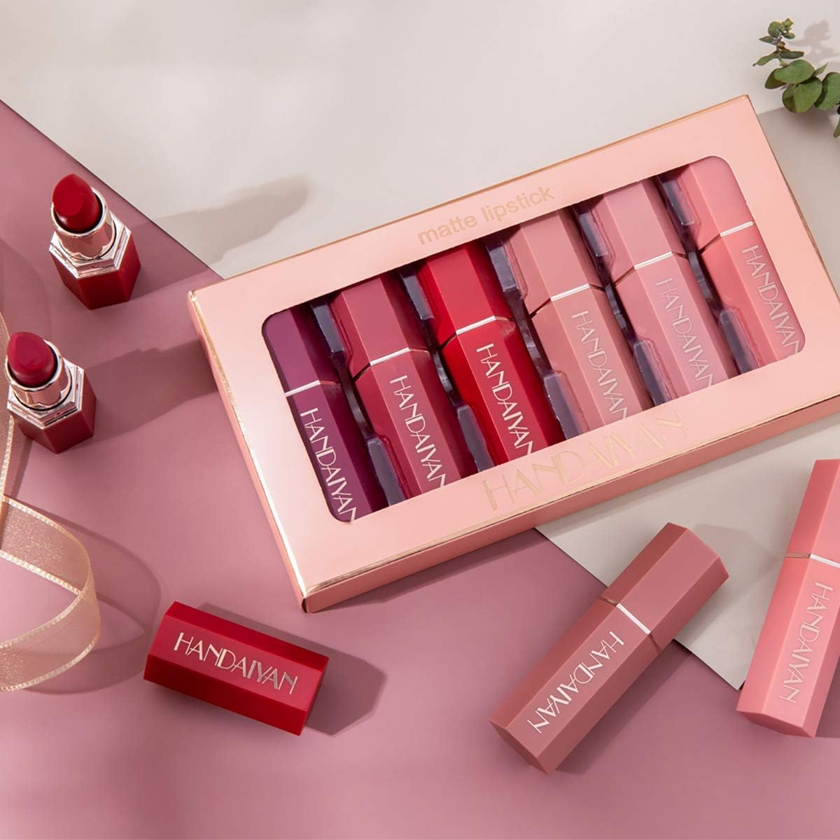 Picture of HANDAIYAN 6 PCS Matte Lipstick Long Lasting,Velvet Waterproof Lipstick